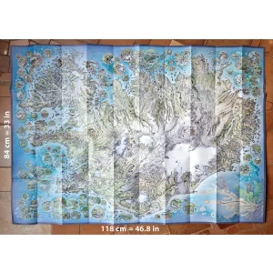 Fagrakort-Iceland map hand drawn